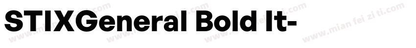 STIXGeneral Bold It字体转换